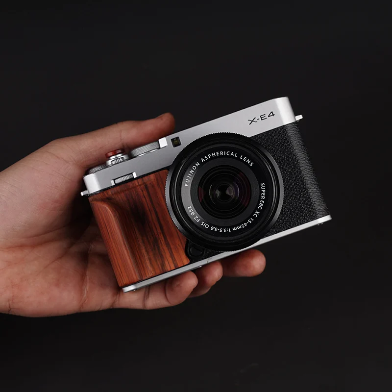 XE4 مقبض خشبي خفيف الوزن ل Fujifilm X-E4 مقبض من الخشب الصلب الجوز الأبنوس Padauk X E4 مقبض قبضة التصوير الملحقات