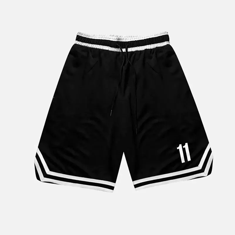 Men's 2024 Summer New Fashion Classic Number 11 Solid Colour Breathable Five-Minute Shorts Sports Comfortable Leisure Pants