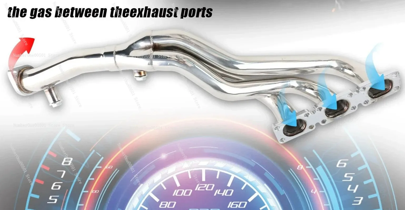 DLj-01955 Stainless Steel Header Exhaust Manifold for E46 M54 M52 Z3 Z4 325I 330I