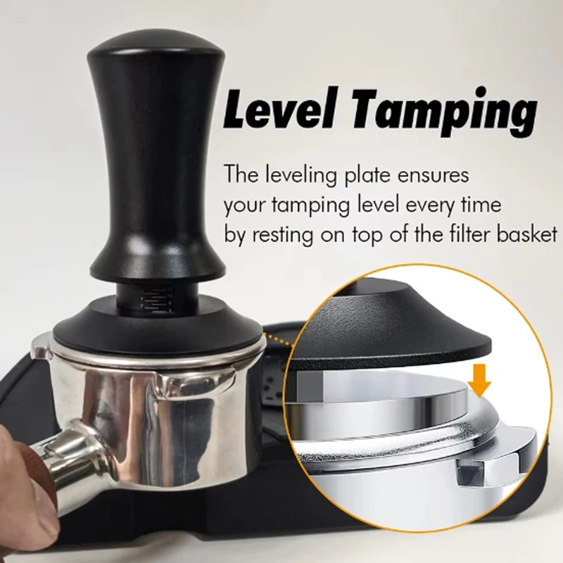 2 قطعة/المجموعة الفولاذ المقاوم للصدأ الصحافة المستمرة المطرقة سدادة قهوة 51/53/58 مللي متر تصميم الربيع الداخلي متوازن قوة ثابتة القهوة تامب