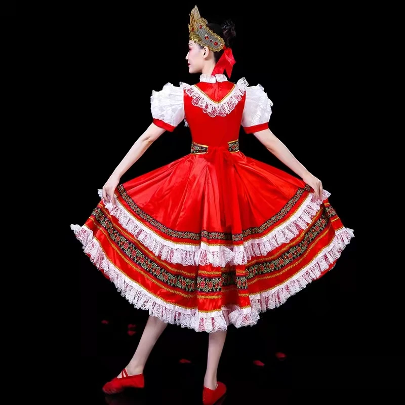 Classical Elegant Traditional Russian Dance Costume Dress European Princess Stage Dresses Mongolia Stage Performance Clothing