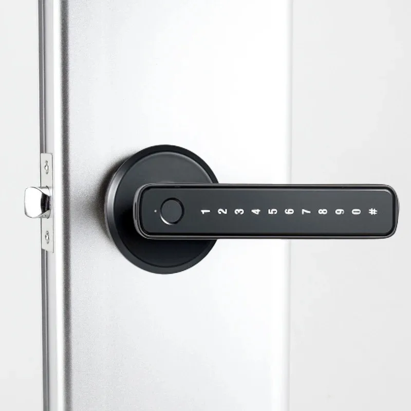 Imagem -04 - Smart Wireless Digital Door Lock Impressão Digital Senha Botão Bluetooth Chave Home Security Remoto