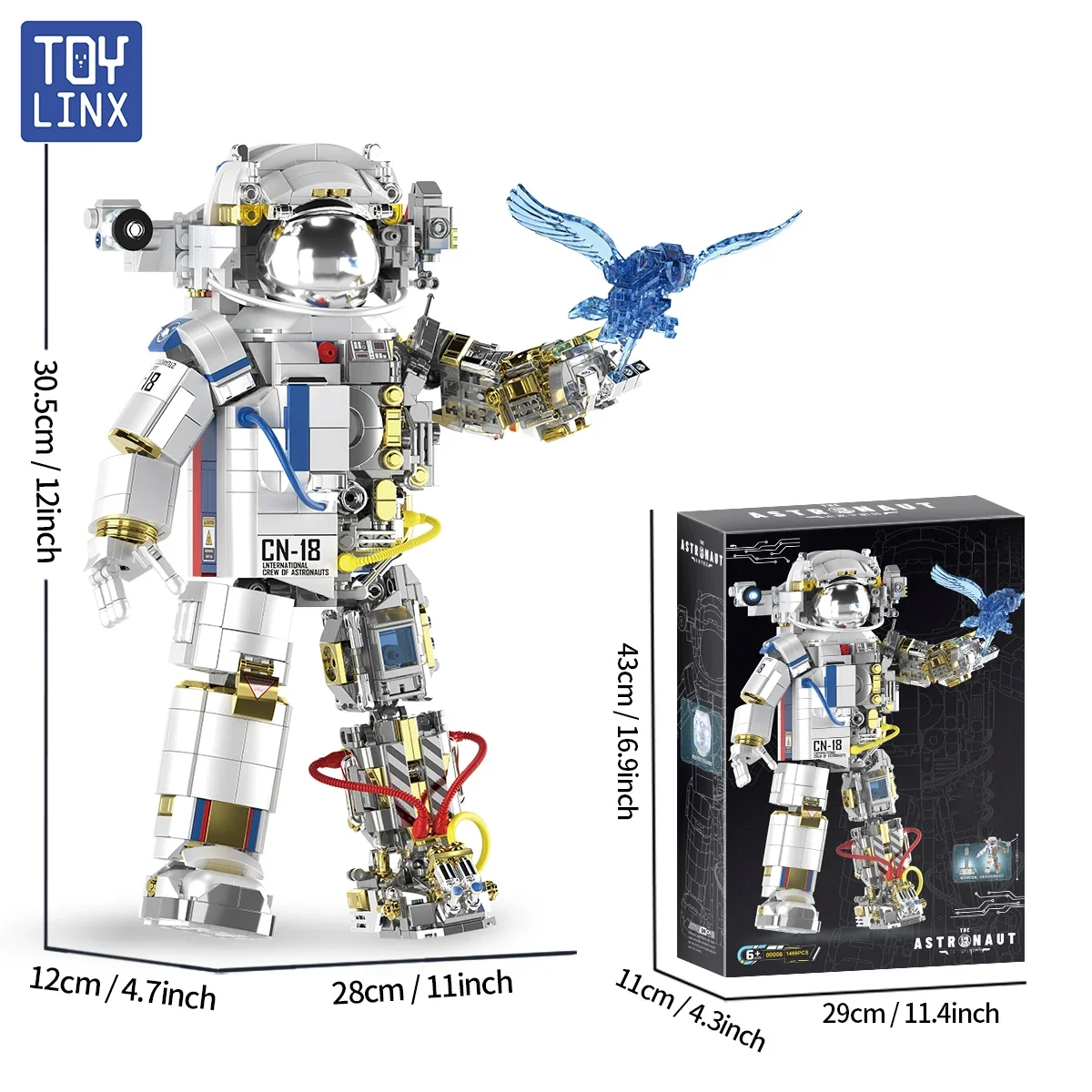 1469PCS Great Astronaut Building Blocks Kits Space Explorer Astronaut Model STEM Education Assembly Toy for Space Enthusiasts