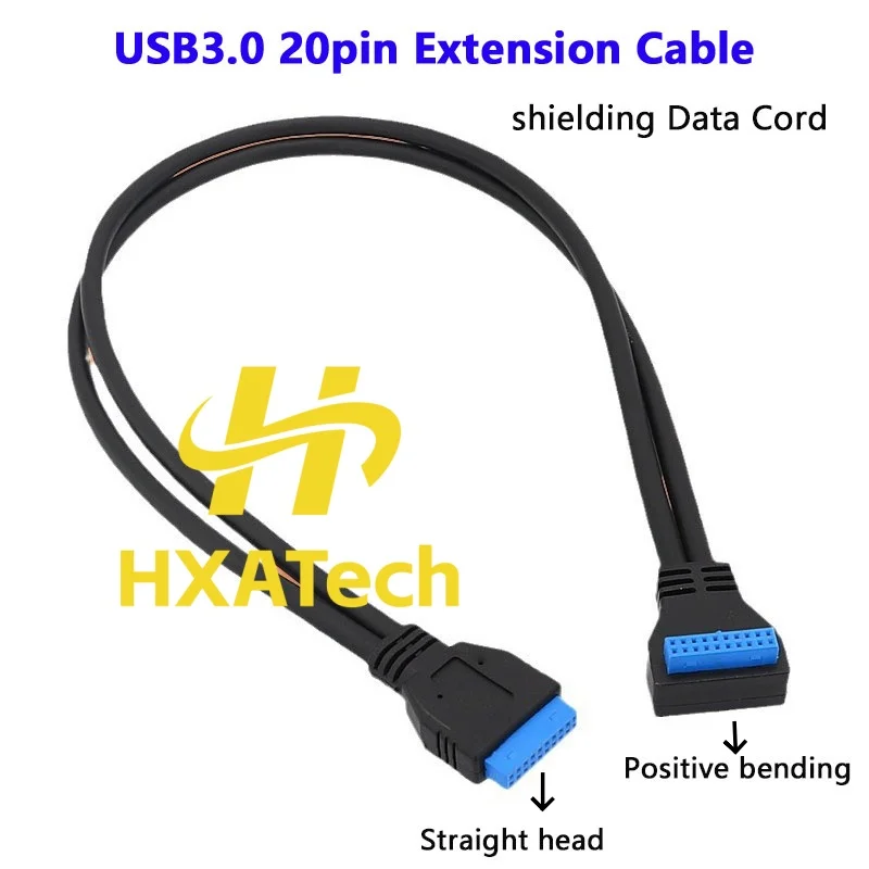 High Speed USB3.0 shielding Data cable USB 3.0 20Pin Female to Female Extension Cable for Chassis Motherboard 19-pin USB M/M
