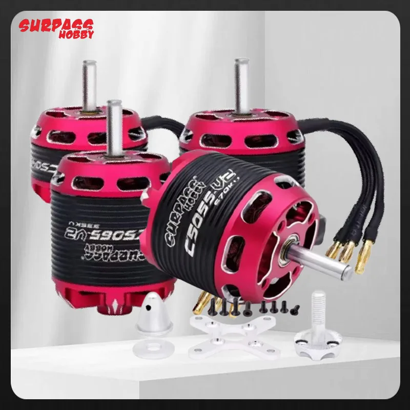 

Бесколлекторный мотор Surpass Hobby C5055/C5065 V2 Hi-torque, 14-полюсный, для радиоуправляемых моделей самолетов с фиксированным крылом