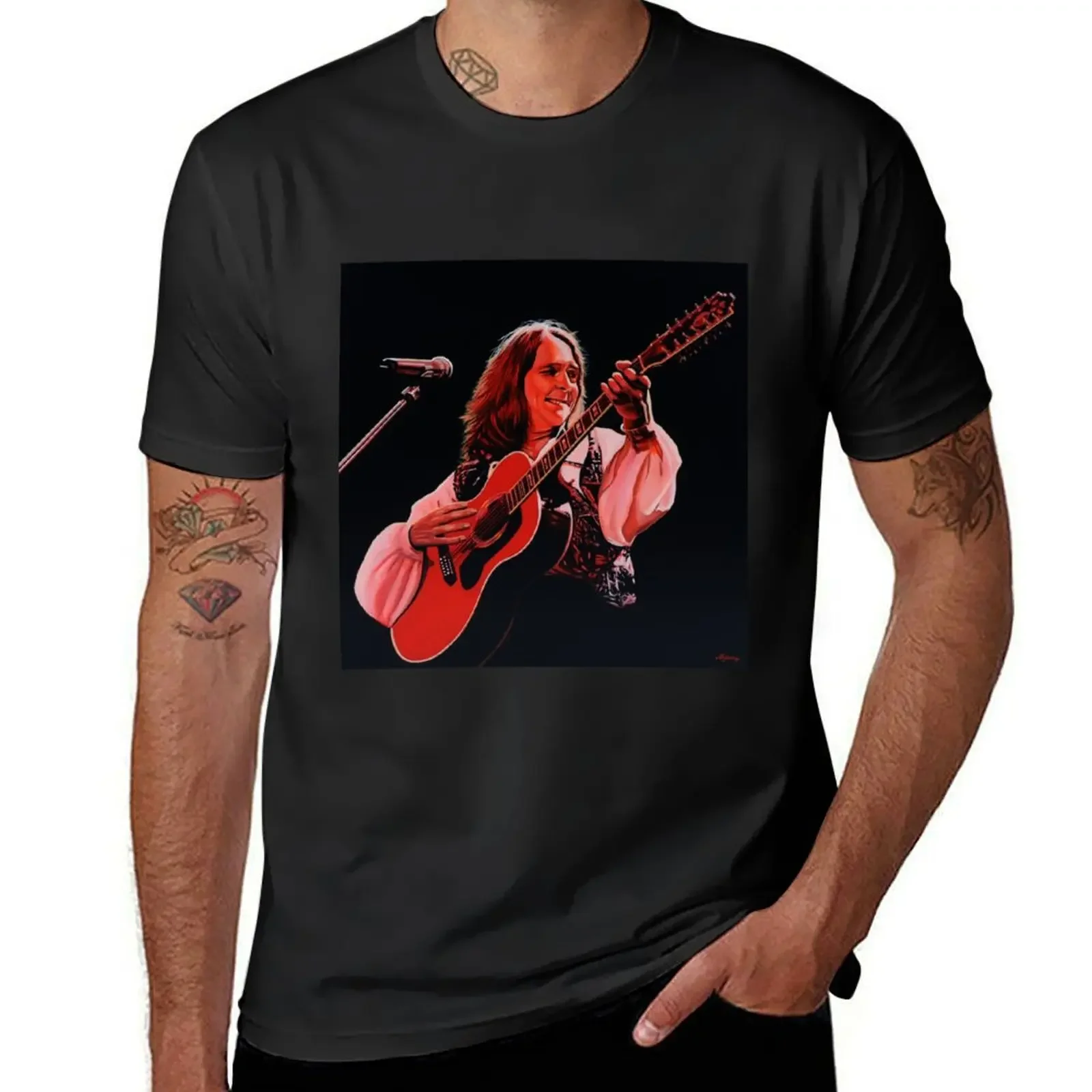 Roger Hodgson of Supertramp Painting T-Shirt hippie clothes quick-drying oversized mens graphic t-shirts