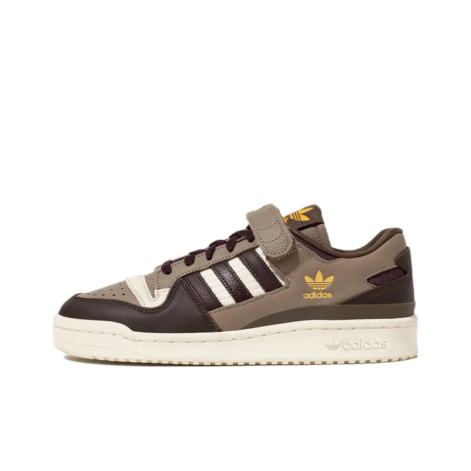 adidas-originals-forum-84-comfortable-cushioning-abrasion-resistant-low-top-skateboard-shoes-unisex-brown-white-hq6937