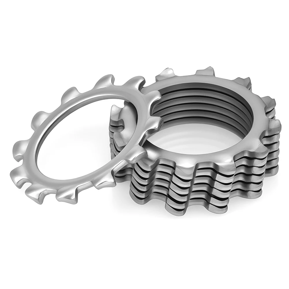 304 Mesin Cuci Kunci Bintang Gigi Eksternal Baja Tahan Karat M2.5 M3 M4 M5 M6 M8 M10 M12 M14 M16 M18 M20 M24 M27M30 Gasket Kunci 5-100 Buah