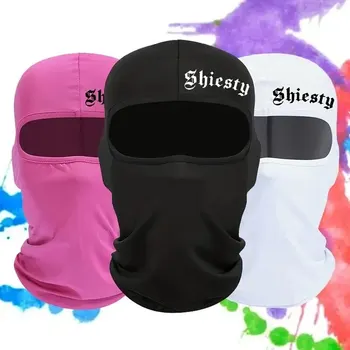1PC Gothic Letter Printed Ski Mask Hip Hop Unisex Balaclava Elastic Breathable Neck Gaiter UV Protection Sunscreen Face Mask