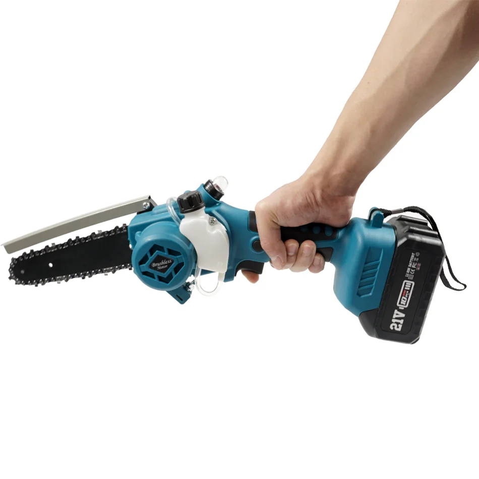 KAKYOIN 6 Inch Brushless Electric Saw Handheld Cordless Garden Logging Chainsaw for Makita 18V Battery Woodworking Cutting Tool