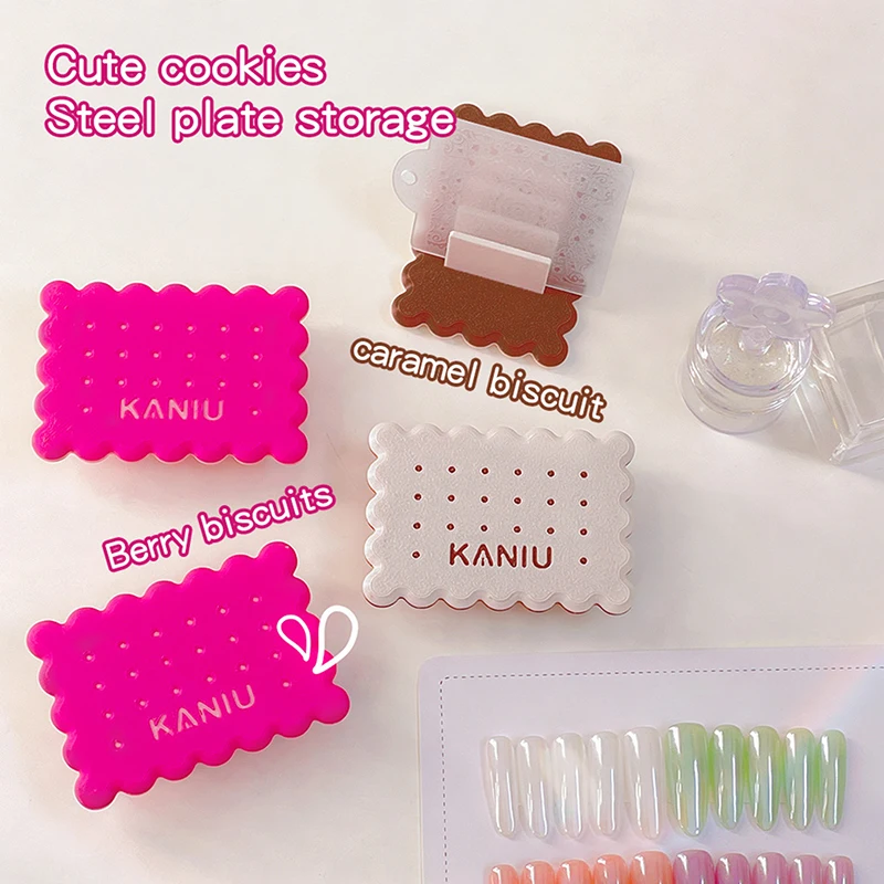 Nail Art Siegel Vorlage Stahlplatte Aufbewahrungsbasis Keksform Halter Nagelstempel Vorlagen Halter Schablonen Lagerregal Display