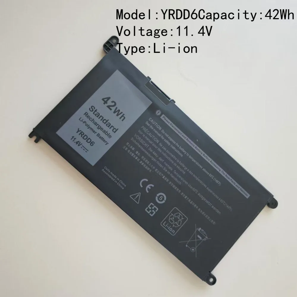 42Wh YRDD6 Battery for Dell Vostro 3491 5490 Inspiron 5482 5485 7586 3583 5491 5590 5591 5481 Latitude 3379 3300 3401