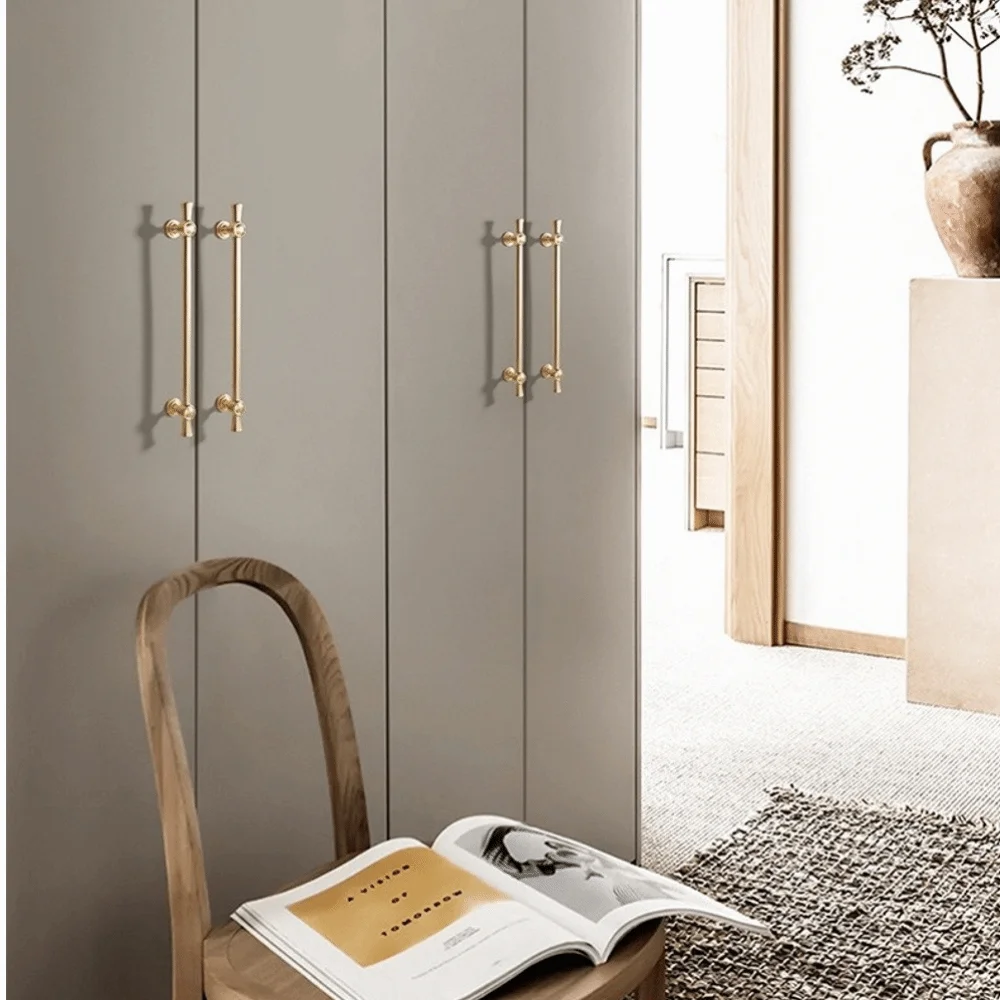 Elegant Cabinet Knobs Solid Zinc Alloy Silver Gold Finish Door Handles French Style Furniture Handles