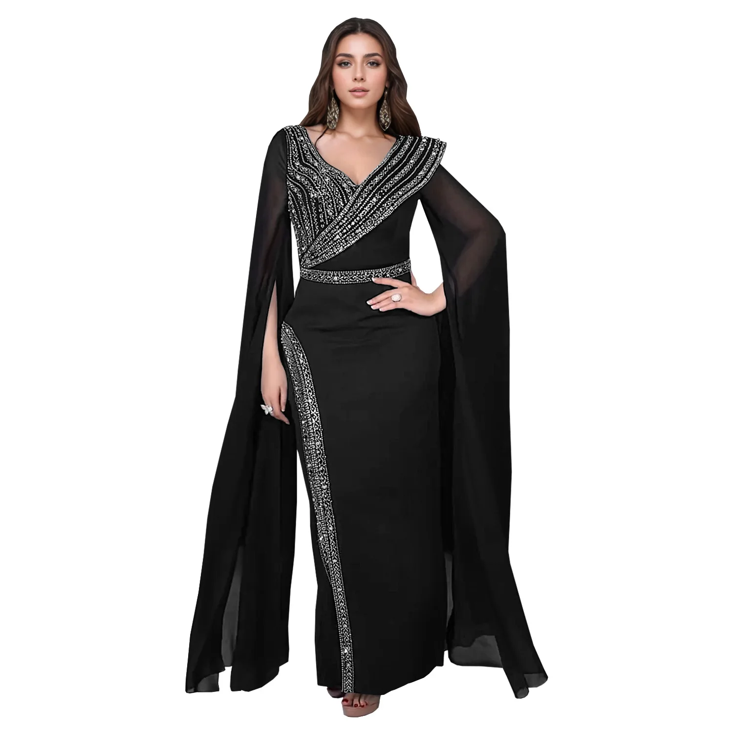 Mulheres muçulmanas vestido de festa abaya vestidos jalabiya diamantes eid ramadan marrocos dubai abayas kaftan islam árabe longo robe