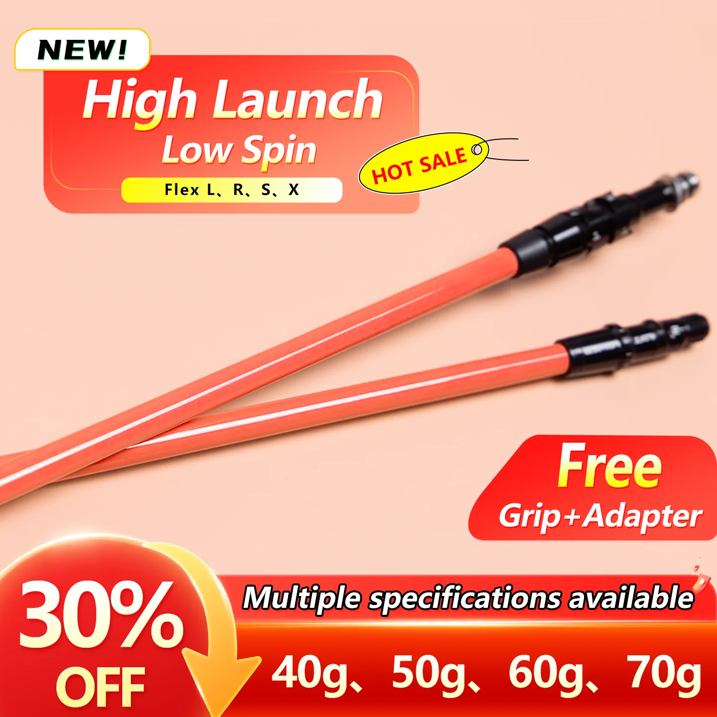 

NEW 2026 Golf Driver Shaft - Advanced Carbon Fiber Design - Choose Flex & Weight (40g 50g 60g 70g) - Optimize Your Launch Angle