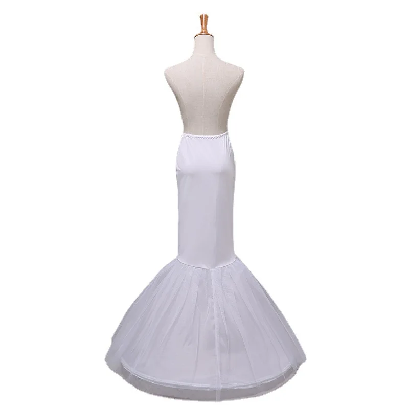 Cinto único aço sereia crinoline fishtail vestido de casamento vestido deslizamento