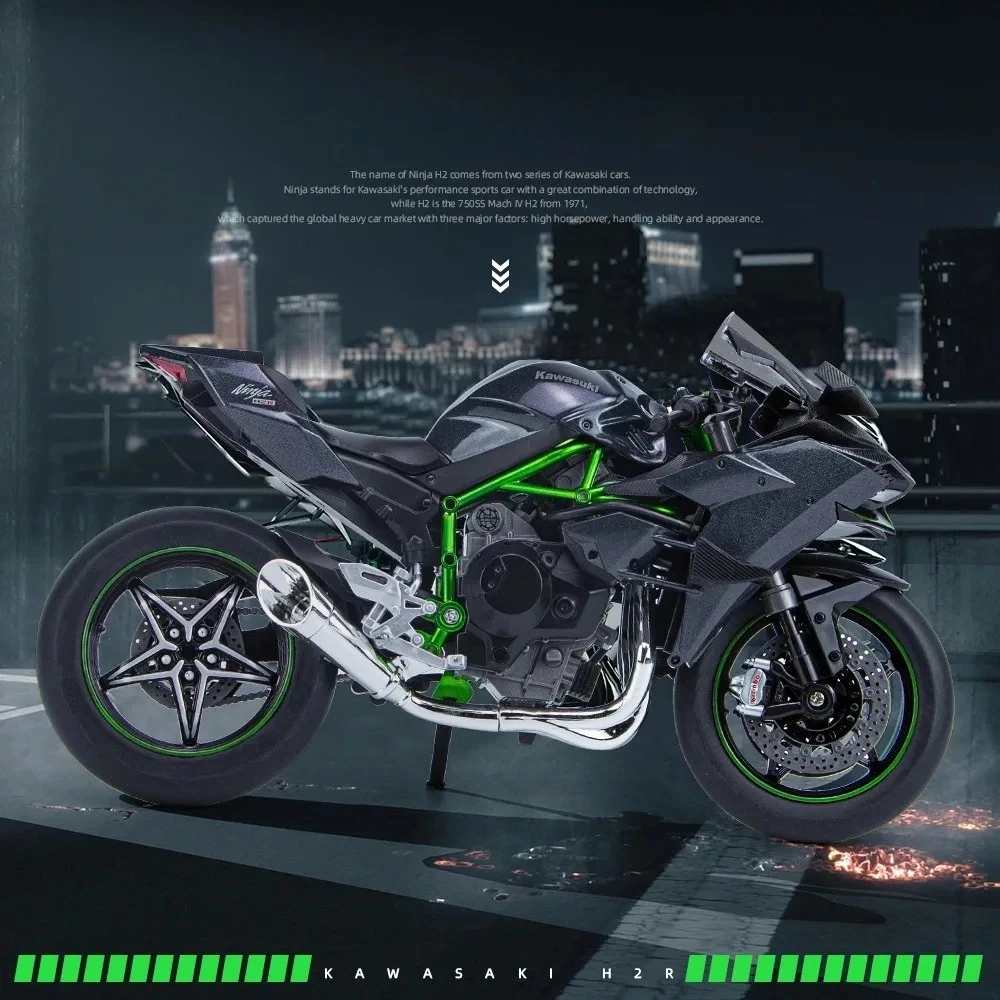 حجم كبير 1:9 H2R H2 V4S محاكاة نموذج دراجة نارية لعبة محاكاة سبيكة نموذج دراجة نارية الصبي سيارة جمع اليدوية هدية