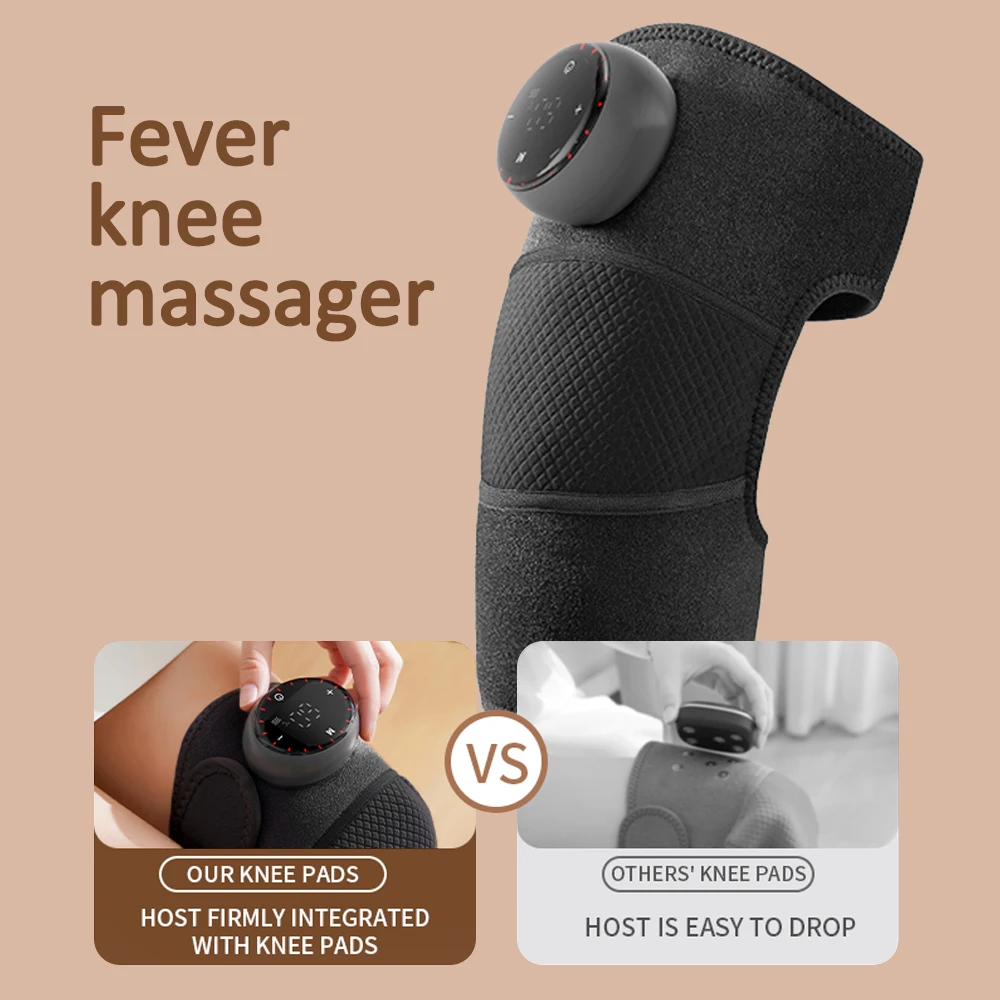 Heated Vibrating Knee Pads for Joint Far-infrared Knee,Shoulder & Elbow Pad 3 in 1 Brace Hot Compress USB Charging Warmer Strap