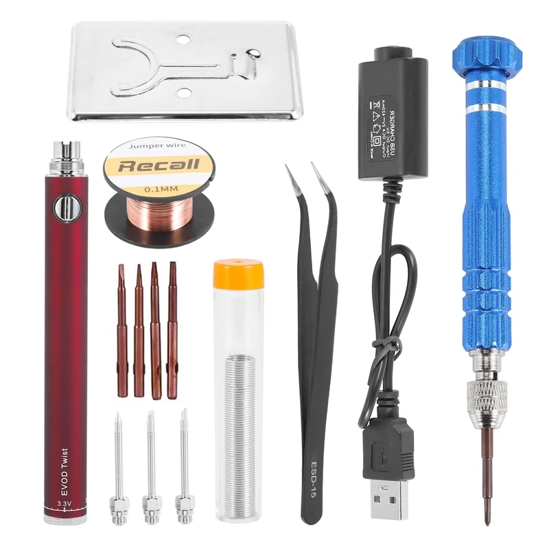 

NEW-5V 15W Battery Powered Soldering Iron With USB Charge Soldering Iron Soldering Wireless Charging Solder Iron