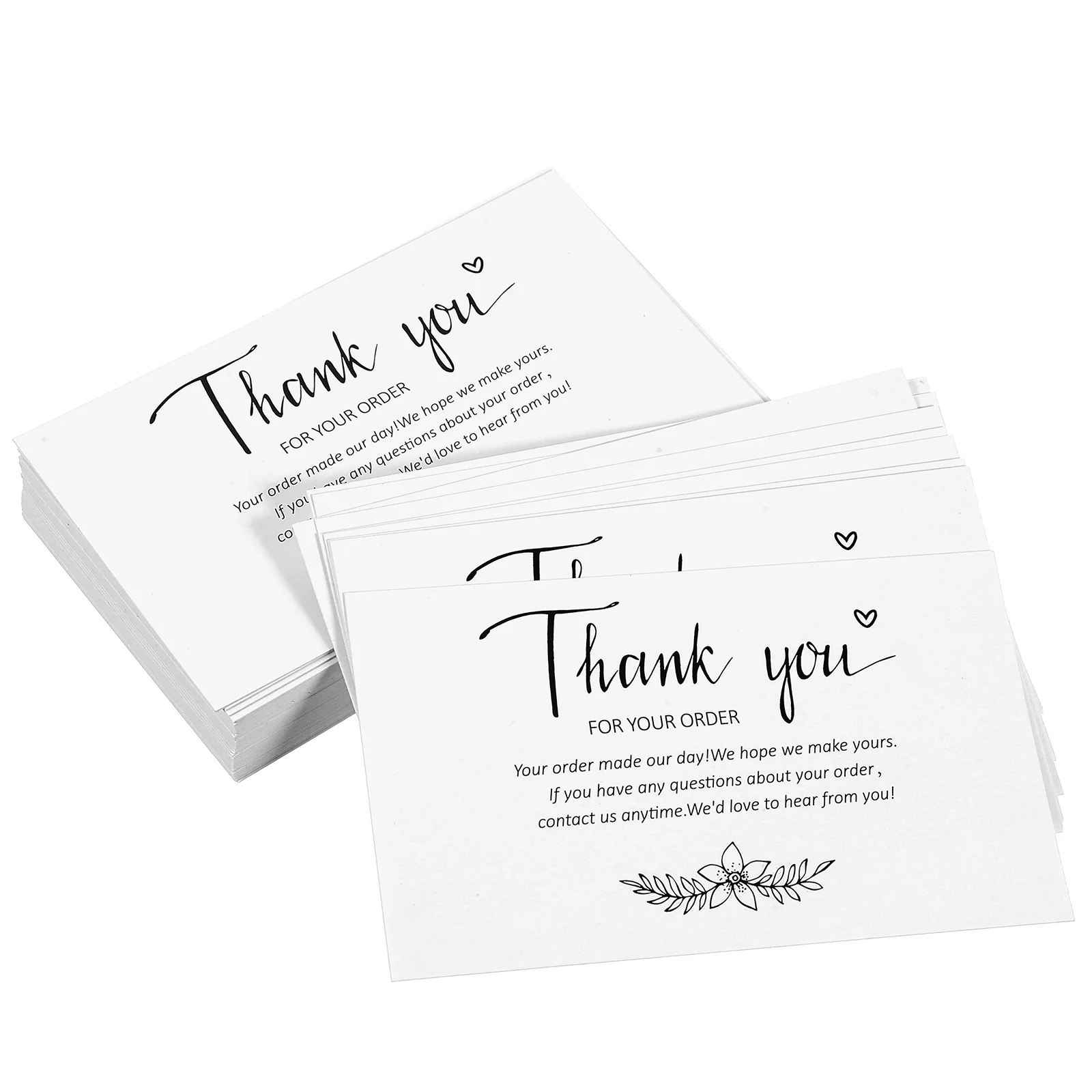 

100 Pcs Thank You Card Cards Bulk Gorgeous Mini Business Paper Greeting Appreciation