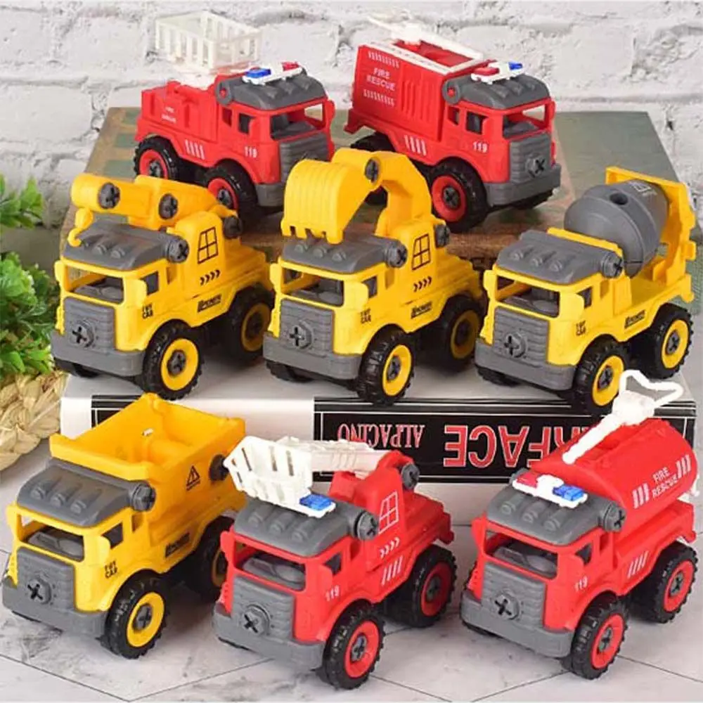 

Toy DIY Model Disassembly Tractor Bulldozer Models Engineering Car Model Car Model Toy Fire Truck Model Construction Toy