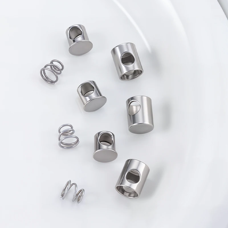 

Stainless Stee Metal Cord Lock Stopper Spring Toggle Clip For Paracord Rope Lanyard Drawstring Bag Shoelace DlY Accessories