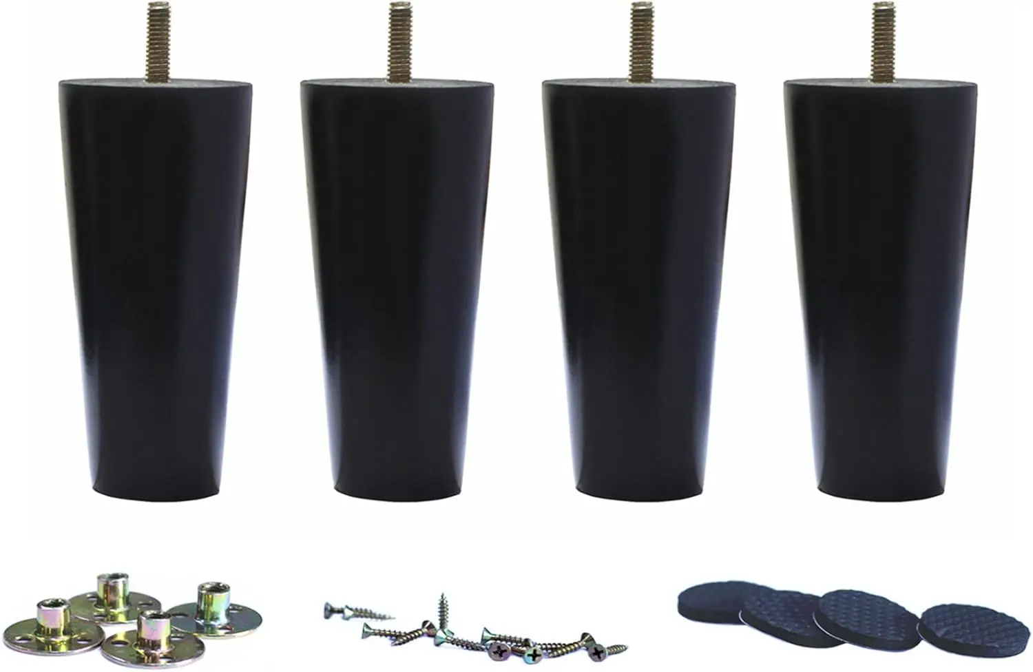 أسود مستدير أريكة خشبية صلبة الأريكة كرسي العثماني Loveseat الجدول مضمد خزانة أرجل قطع الأثاث أقدام أثاث خشبية Rep