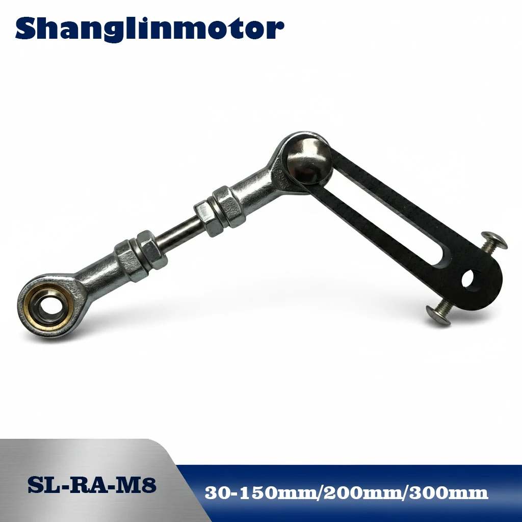 

All-Metal Reciprocating Rocker Arm with Adjustable Stroke Crank & Fish-Eye Bearings 8mm Shaft Hole for DIY Linear Motion Machine