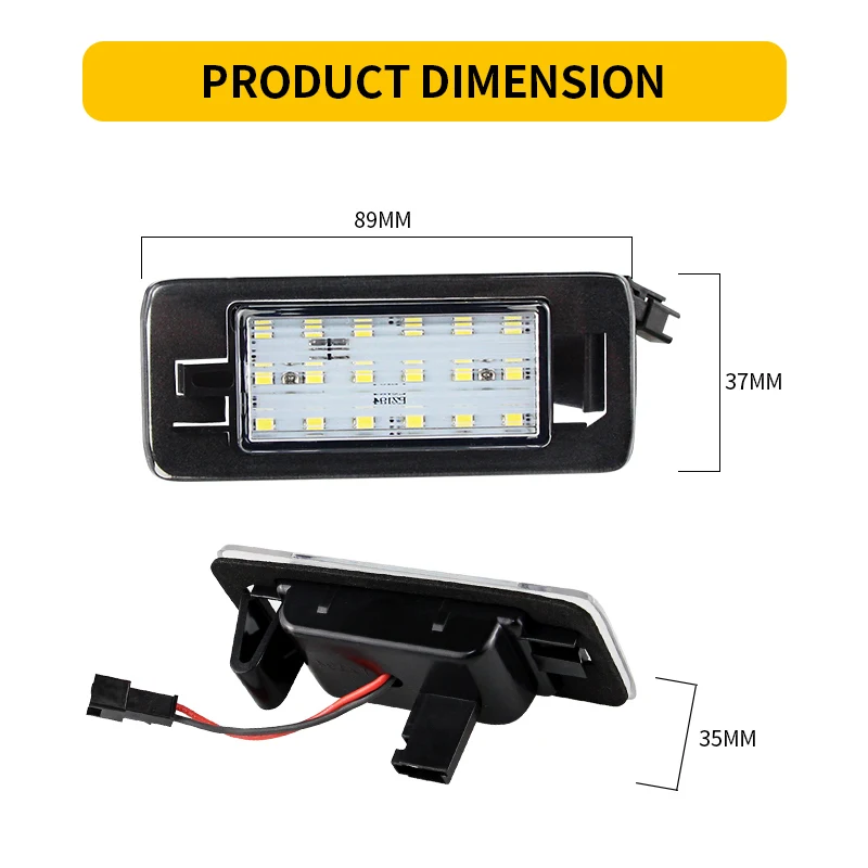 2PCS For Chevrolet Malibu 2016-2021,Equinox 2018-2021,Suburban Tahoe 2015-2020 LED License Number Plate Lights Canbus White