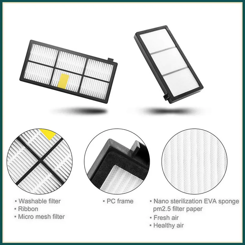 Für irobot roomba 800 980 990 900 896 886 870 865 866 Serie Hepa Filter Seiten walze Bürste Staubsauger Reiniger Ersatzteile
