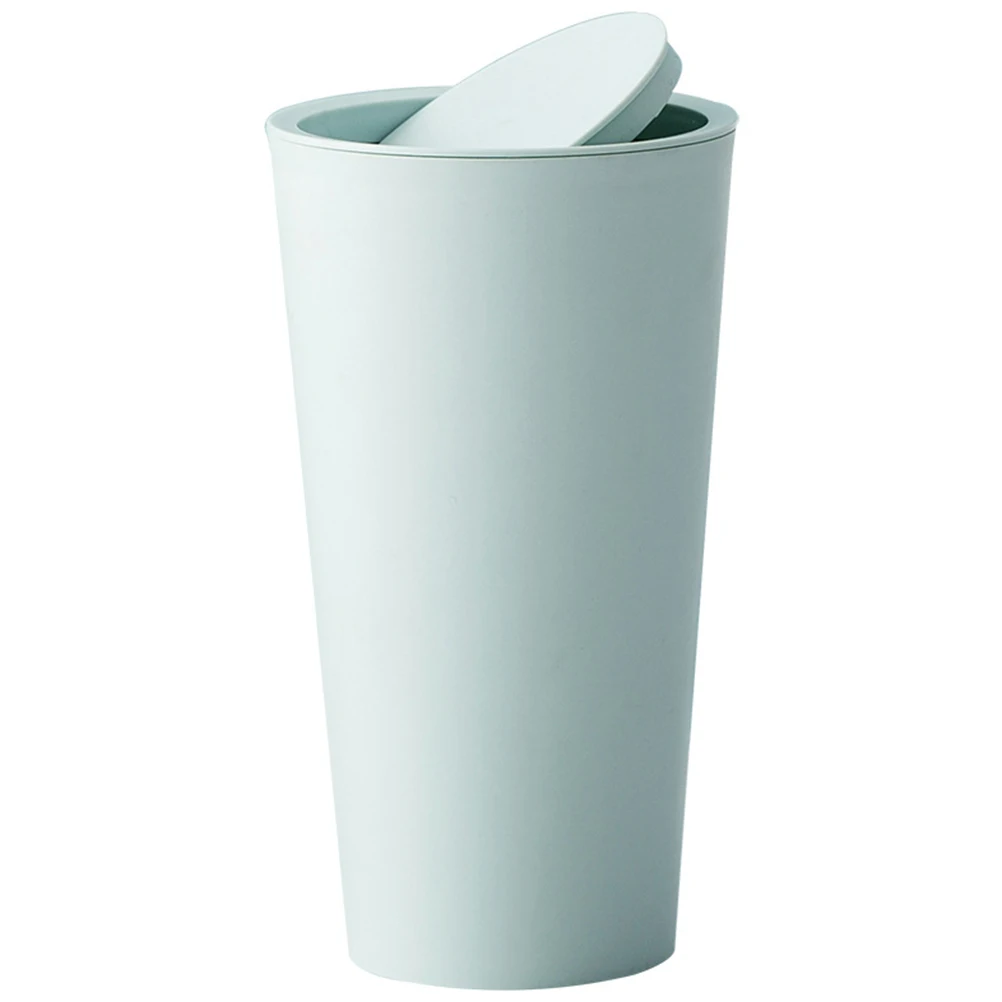 

2 Pcs Trash Bin Safe Home Use Rolling Cover Desktop Garbage Can Waste Container Mini Rubbish Bin Plastic Storage Bucket