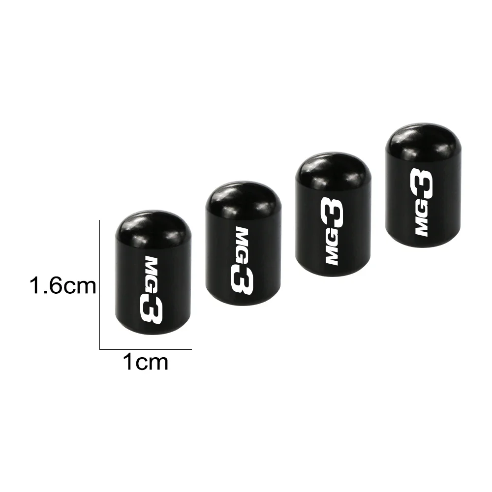 4pcs Car Tire Valve Caps Durable Wheel Stem Air Dust Cover Exterior Modified Accessories For MG ZS HS GT HECTOR MG3 MG5 MG6 MG7