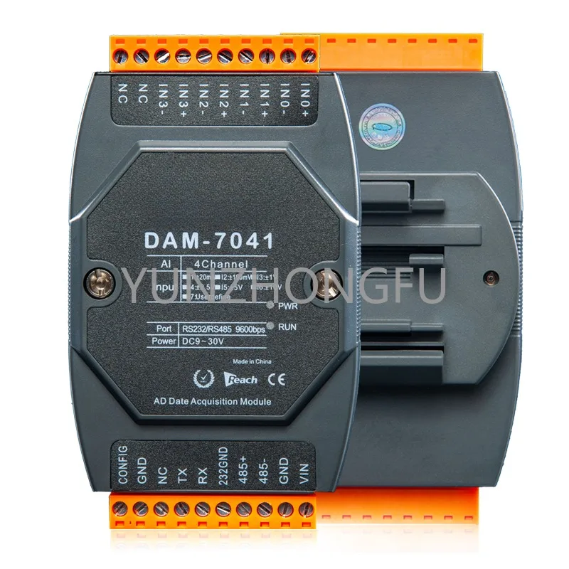 

DAM-7041 4-channel intelligent analog input data acquisition module modbus voltage and current signal transmitter