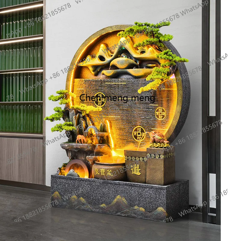 

Flowing water screen balcony, water feature fountain rockery lucky landscape ornament