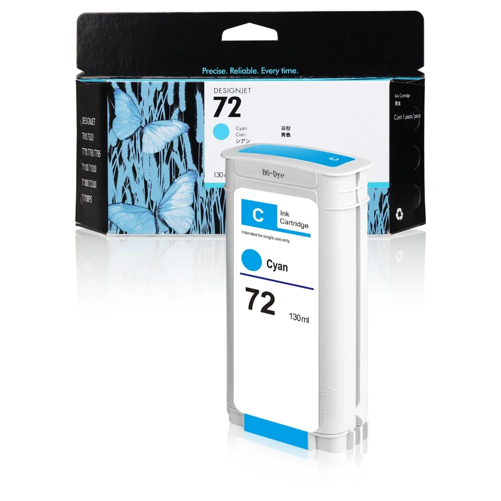 For HP 72 Ink Cartridge 130ML With Full Ink HP72 For HP DesignJet T610 T620 T770 T790 T795 T1100 T1120 T1200 T1300 T2300 6Colors view 4