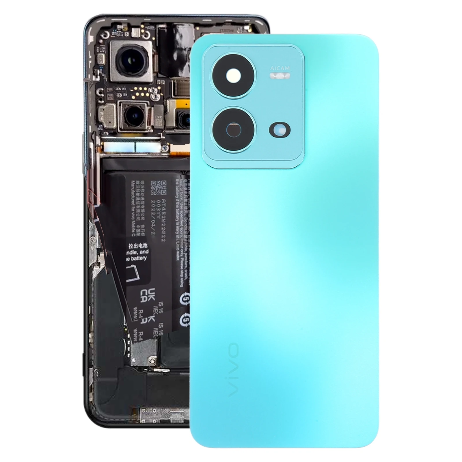 Original Battery Back Cover for vivo V25 with Camera Lens Cover Phone Rear Housing Case Replacement