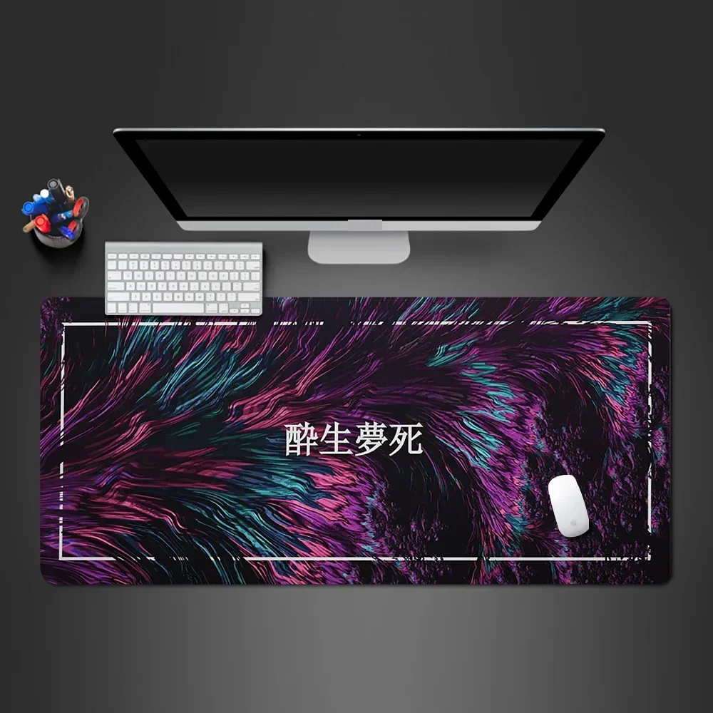 Psychedelic Abstract Wavy line Large game mouse pad XXXL keyboard pad table pad Computer accessories Rubber carpet 40x90cm