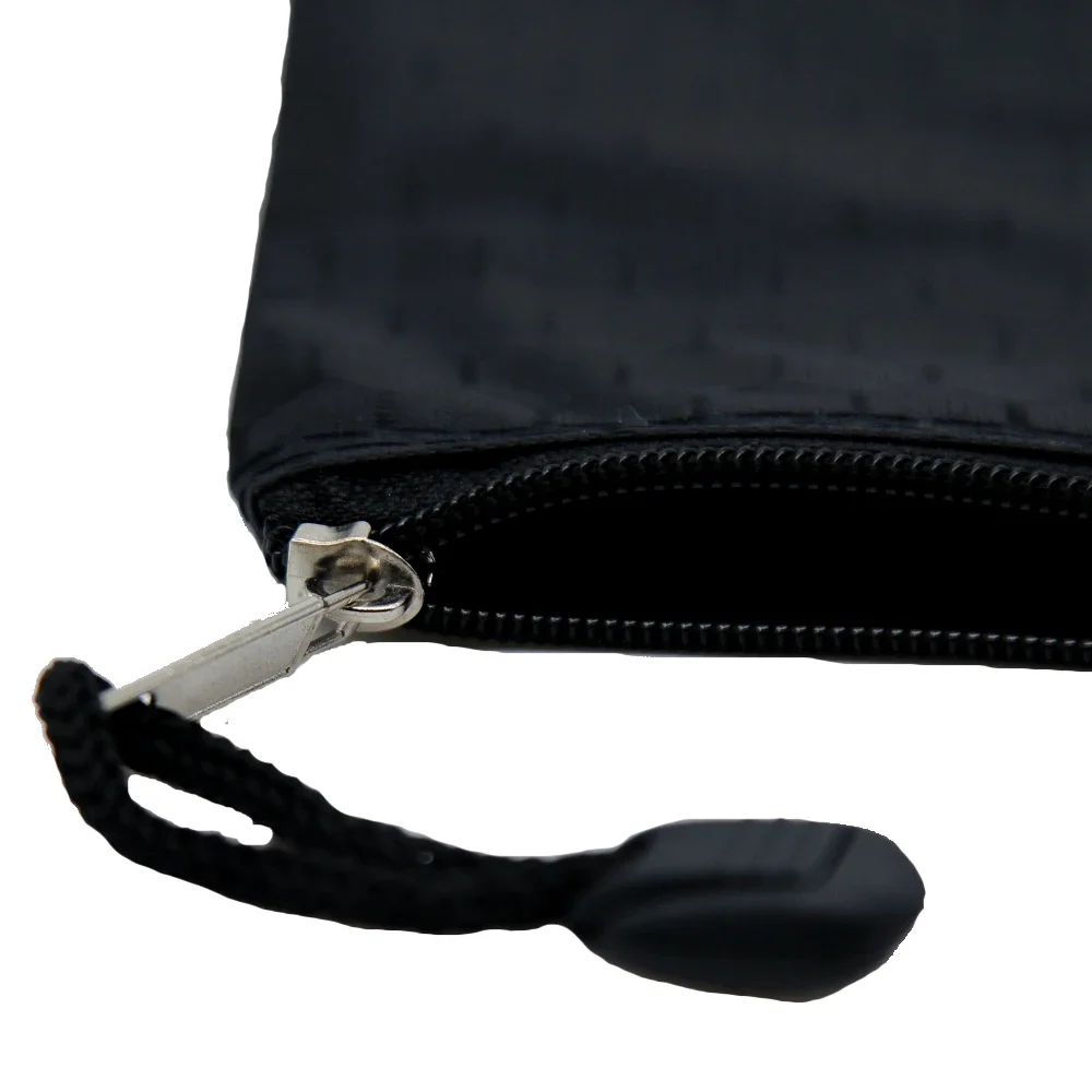 Bolsa de lápices de rejilla negra de 8 colores, bolsa con cremallera, bolsa de archivo de billetes, estuche de lápices pequeño de maquillaje, suministros de oficina impermeables, accesorios de viaje