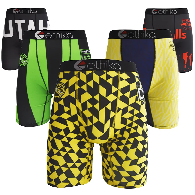 

Сексуальное мужское нижнее белье ETHIKA, боксеры, трусы, нижнее белье, трусы, шорты-боксеры, дышащие мужские боксеры с принтом, трусы
