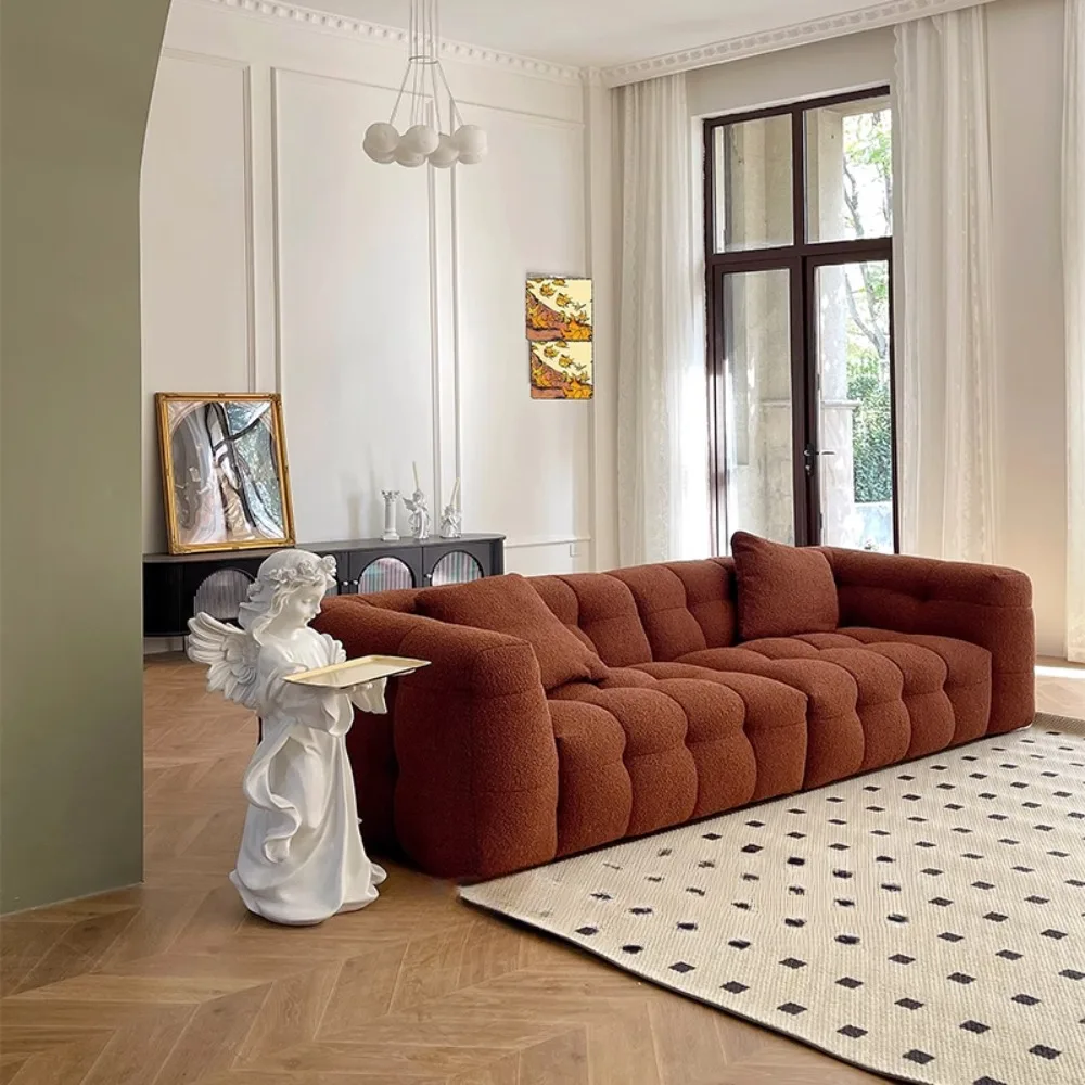 Family Luxury Living Room Sofas European Modern Plush Reclining Sofa Corner Lounger Muebles Para El Hogar Home Decoration image 3