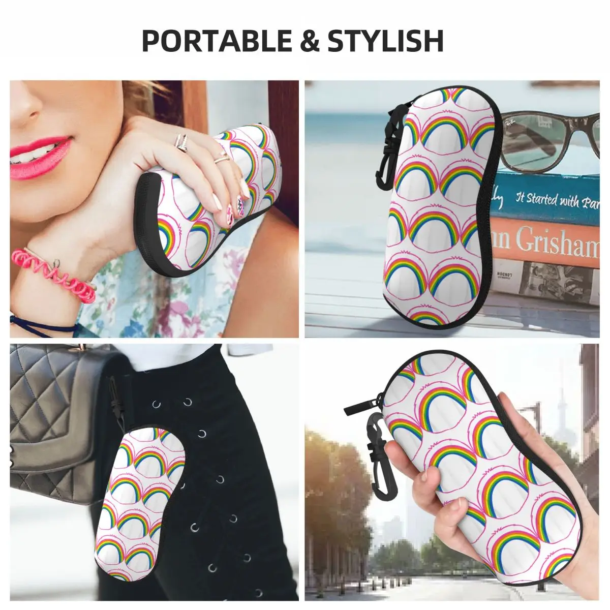 Care Bears Cheer Belly Glasses Case Unisex Portable Box Sunglasses Storage Box Print Eyeglasses Box