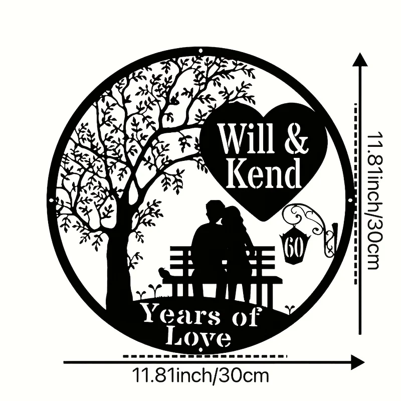 Customizable classic wrought iron wall hanging decoration 1pc
