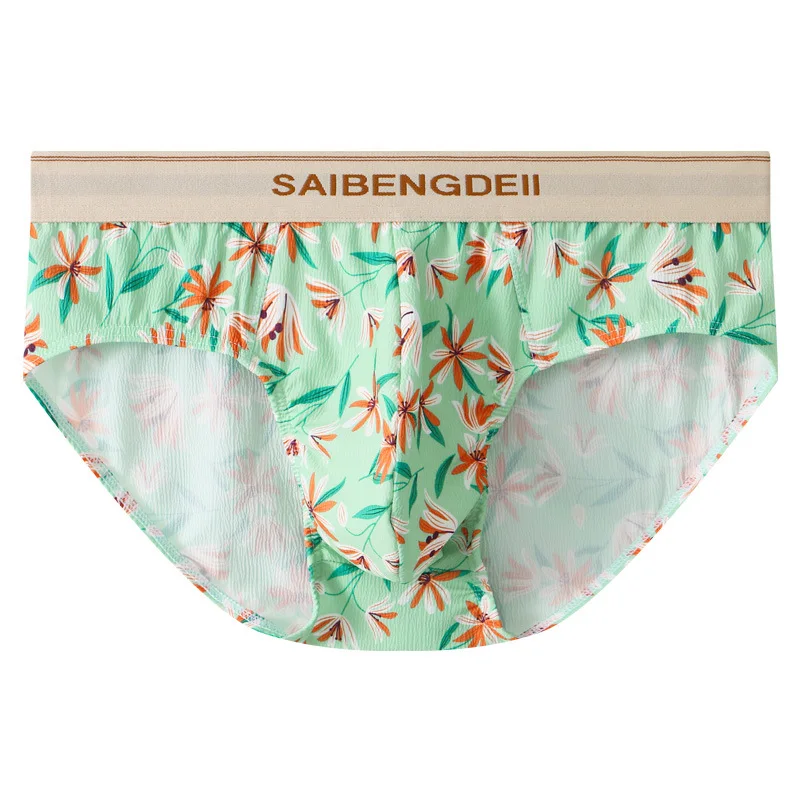 ANDERSON TALISCA Flower Cotton Underwear Men Brief Sexy Panties Mens Briefs BoxerShorts Man Male Underpants Size M-XXL ST-MK45