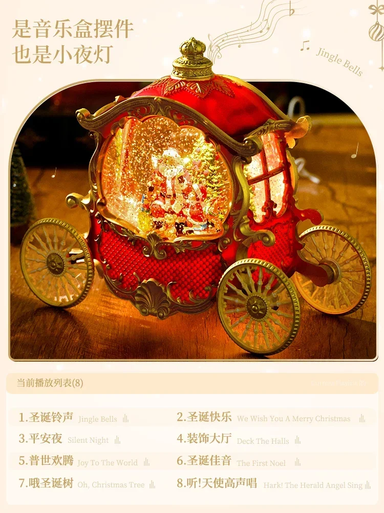 Christmas Gift Santa Tree Small Night Lamp Storm Lantern Decoration Decoration Creative Gift Set Bag