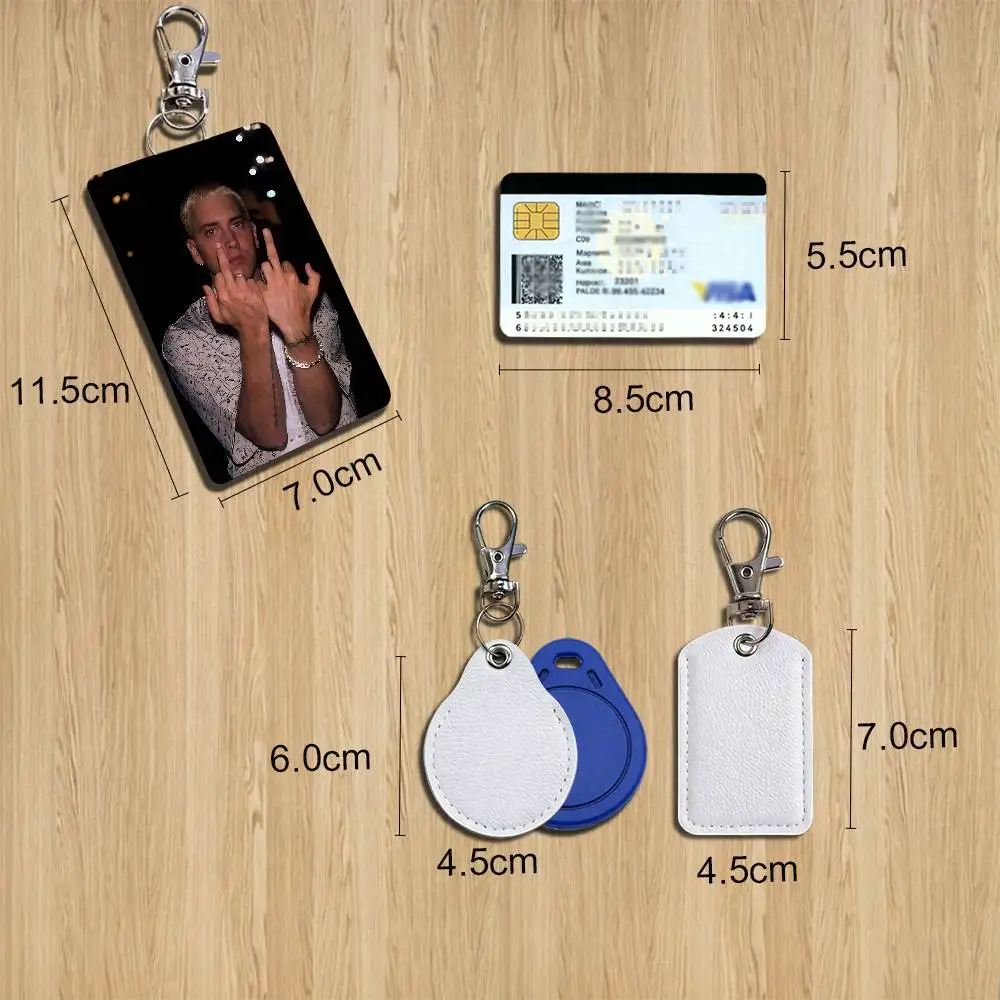 Lose Yourself Slim Shady Rap God Eminem Keychain Holder Suitable For Subway Bank Card Bus Card Case Badge Holder Wallet Card
