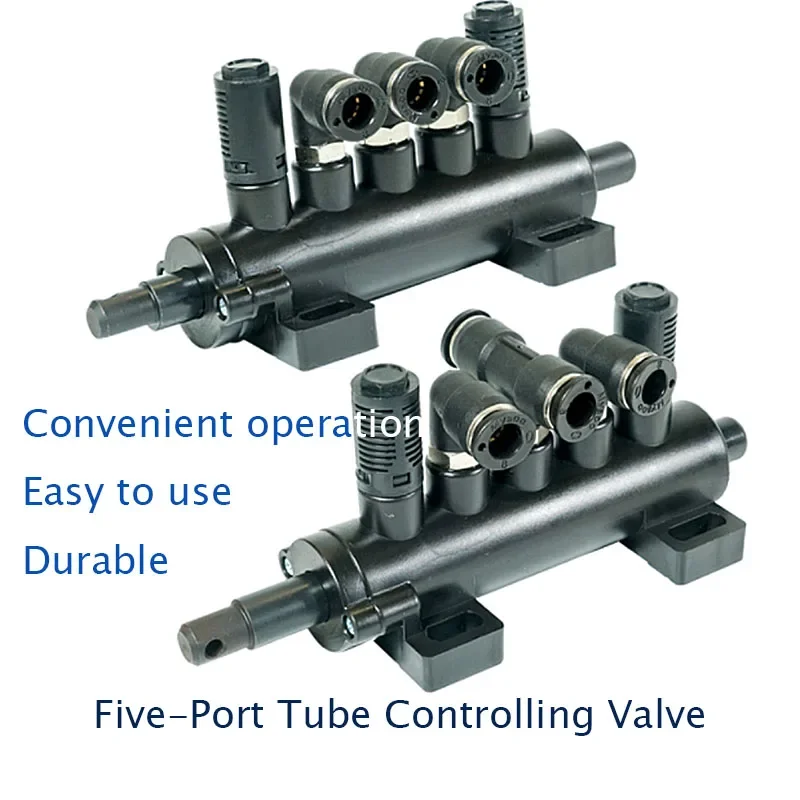 Five-Port Tube Controlling Valve for Tyre Changer Machine Foot Pedal Cylinder Switch