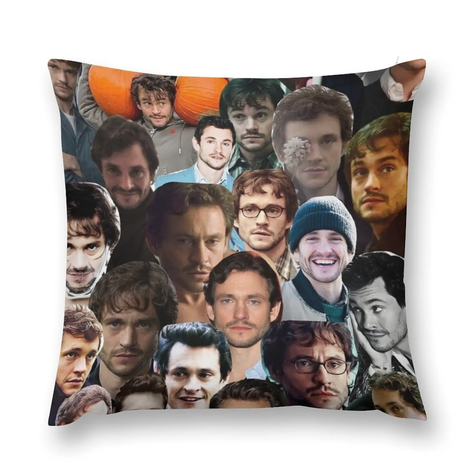 Hugh Dancy Will Graham Collage Throw Pillow Pillow Cases Decorative Pillow Covers Decorative Pillowcases Bed Cushions