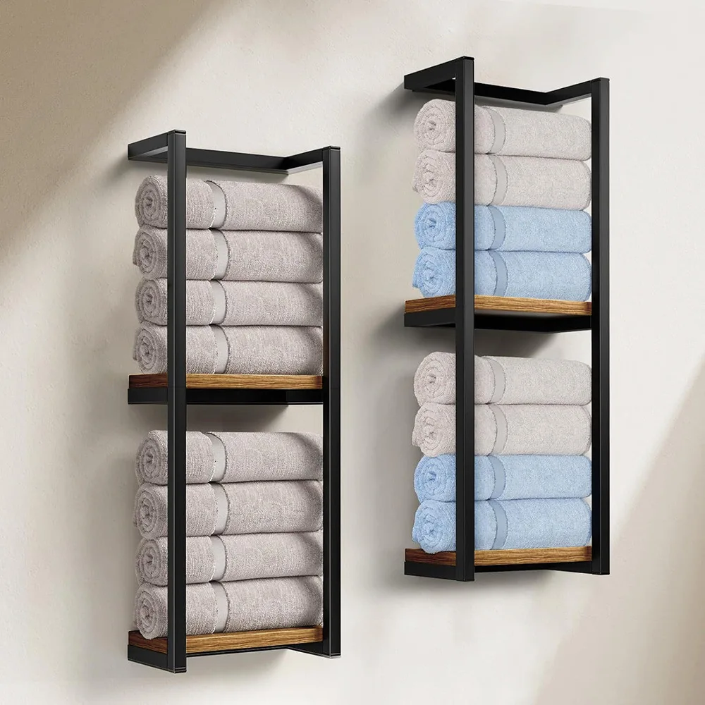2-tier-towel-rack-storage-rack-integrated-wall-mounted-towel-bar-bath-towel-rack-for-bathroom-and-toilet-holder-shelf
