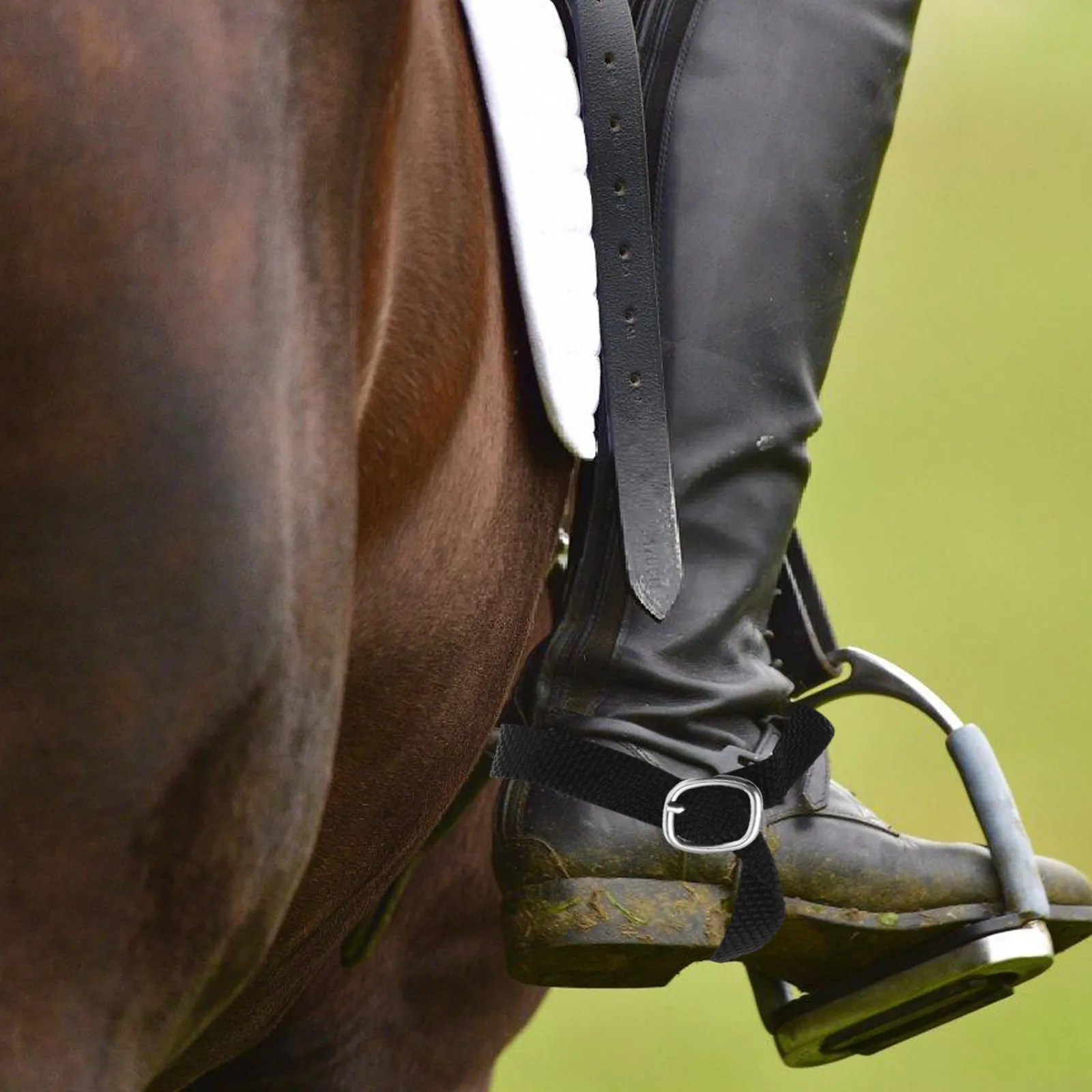 

2Pcs Adjustable Spur Straps Equestrian Riding Belt Webbing Boot Strap for Horse Riding Supply Western Competition Training Gear