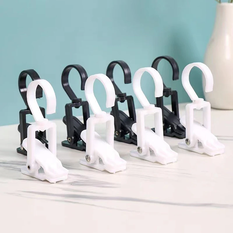 10Pcs Rotating Clothes Pegs Plastic Clothes Pins Hanger Clips Laundry Hooks Bathroom Hat Socks Towels Hanging Storage Clip